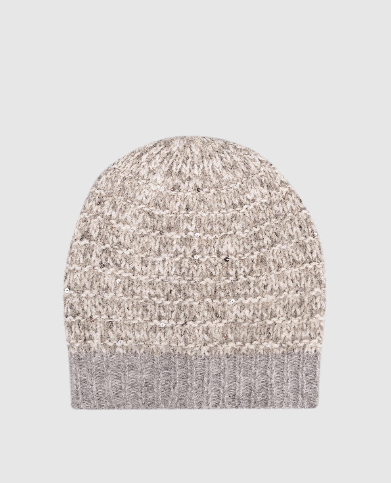 Gray alpaca wool hat