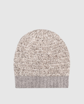 Peserico Gray alpaca wool hat S36212F039283G