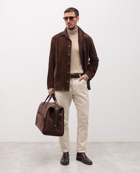 Brett Johnson Brown suede jacket SS26L84BOCSMOC