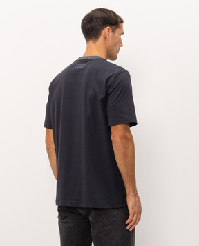 Peserico Blue T-shirt with print R55558J0Q2A0089