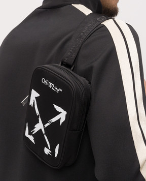Off-White Children's black bag with logo print OBNQ002S26FAB001