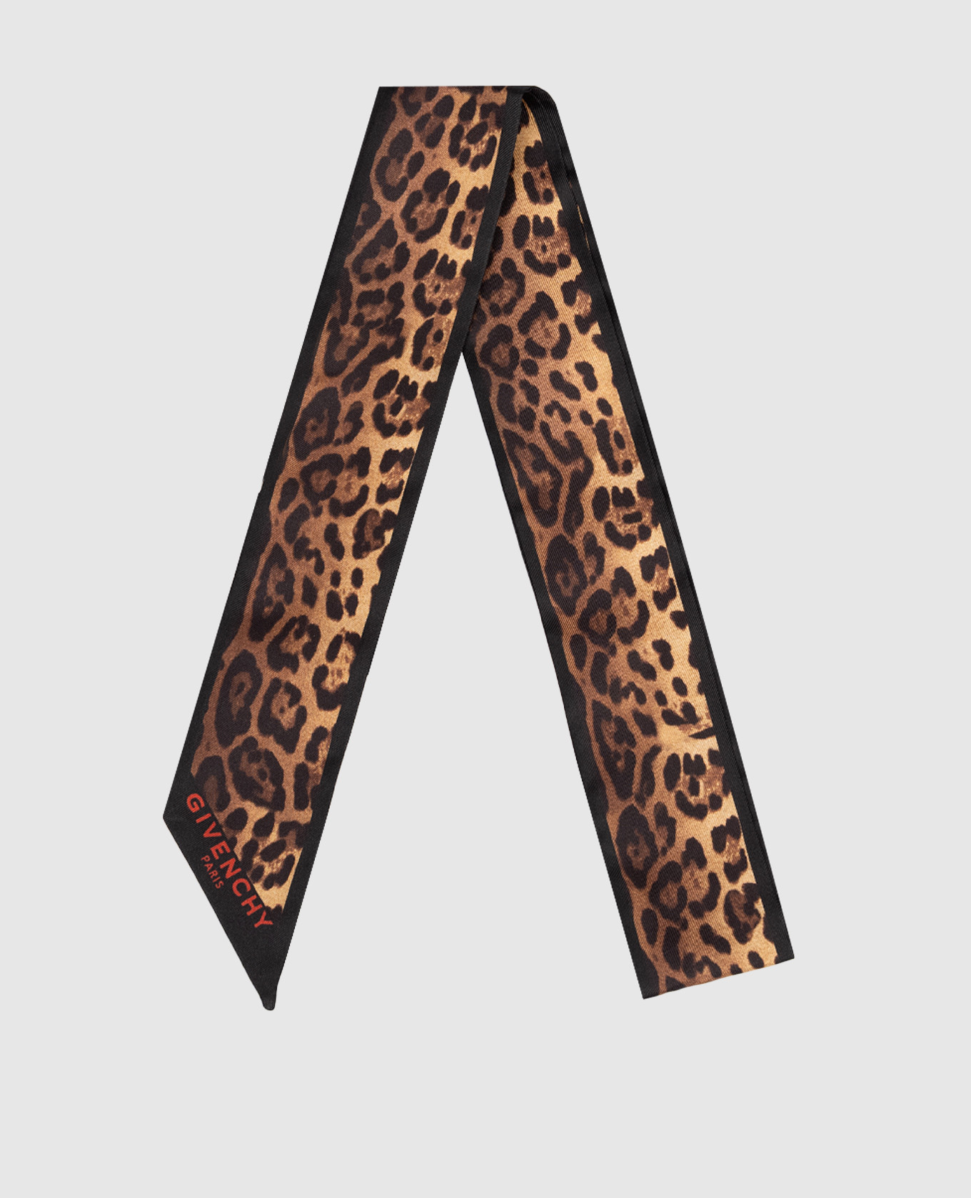 

Animal print silk twill ribbon Givenchy, Brown