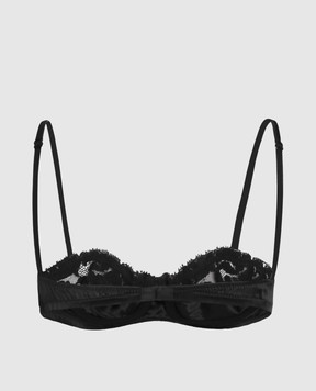 Dolce&Gabbana Black silk bodice with lace O1E15TON07M