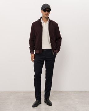 Stefano Ricci Navy blue wool pants M1T6300013W0011V
