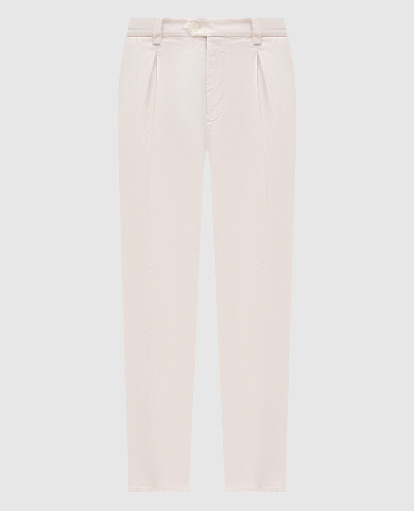 White pants with a patch