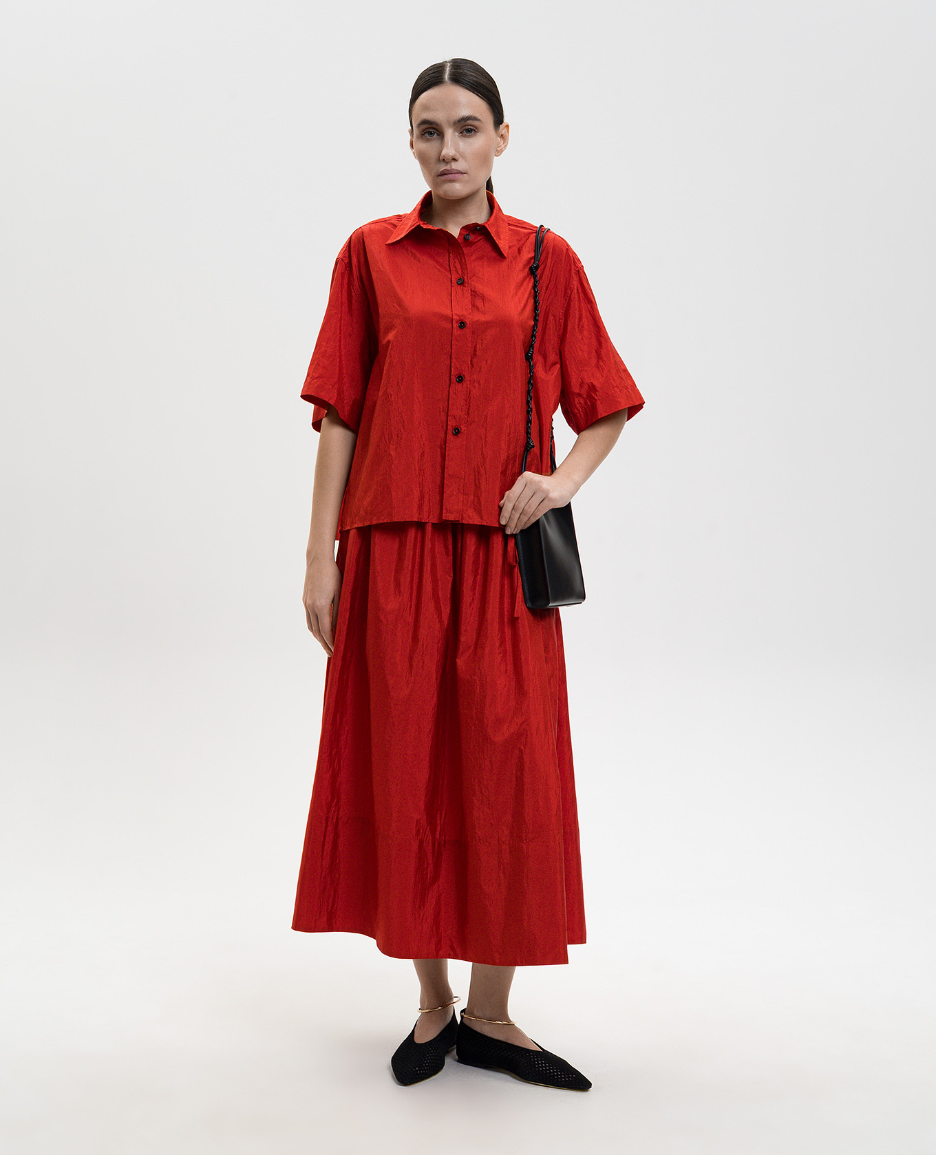 

Red shirt with silk Jil Sander