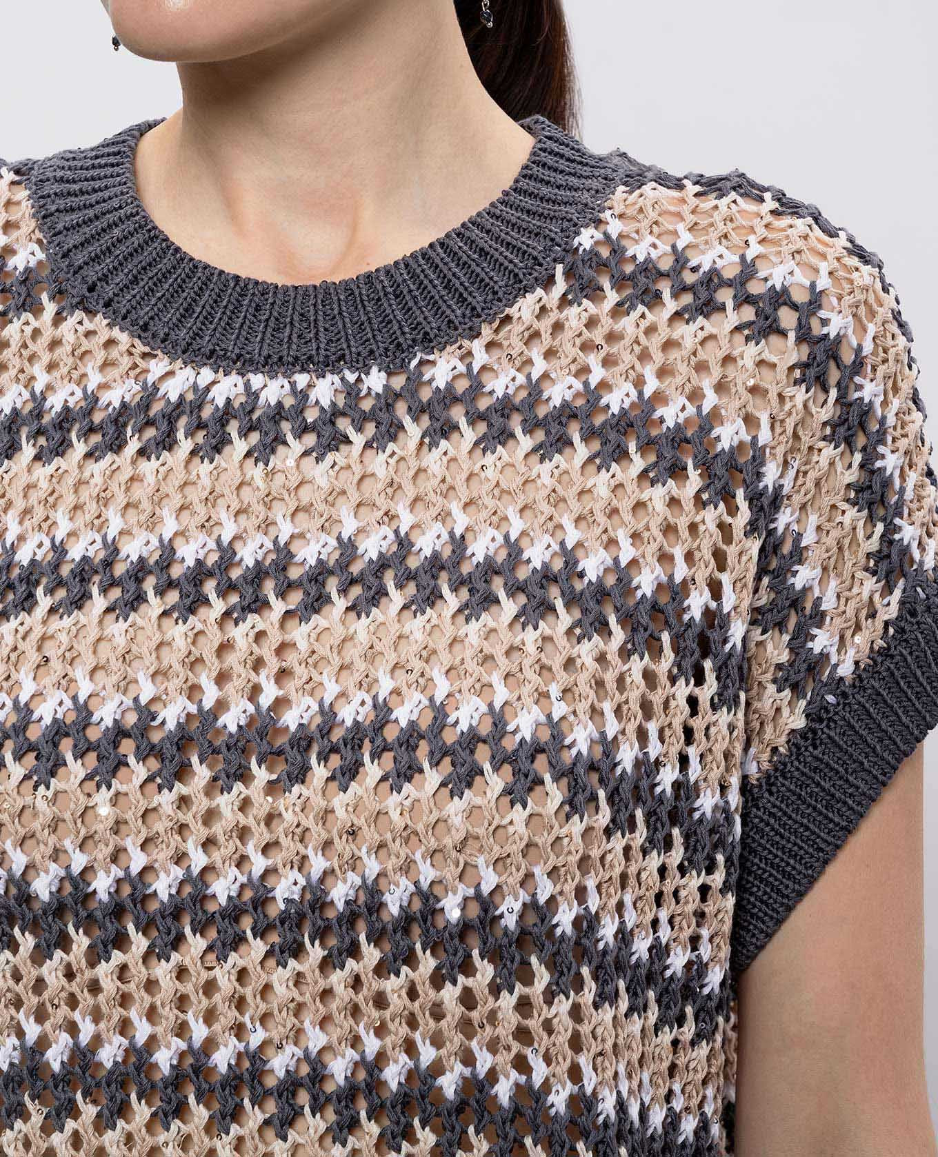 

Gray vest with sequins Peserico, Grey