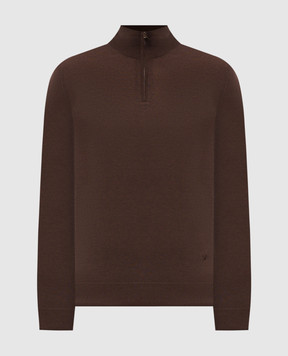 ISAIA Brown cashmere and silk jumper MG8474YP002