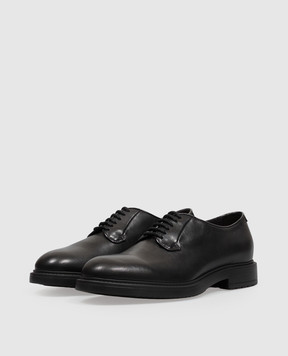 Doucal's Black leather derby shoes DU3576RALPUF285