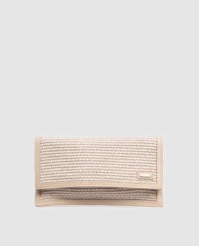 Peserico Beige woven clutch S38385C0CC833