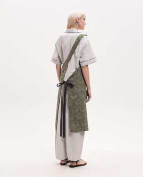 Le Jacquard Fraincais Green Braise cotton apron 31697