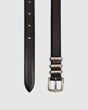 Dondup Black leather belt WC321PL0675DXXX