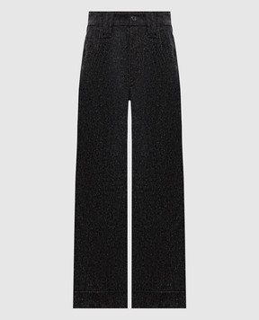 Brunello Cucinelli Grey wool trousers with lapels MD002P9353
