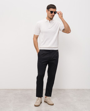 Cashmere&Whiskey Ivory silk polo FS05