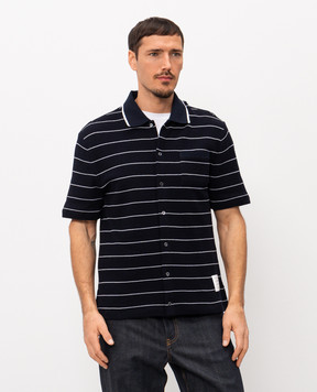Thom Browne Blue striped linen shirt MJS299AJ0245