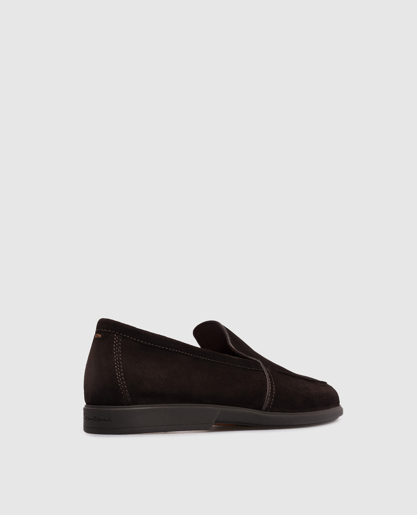 

Brown suede loafers Santoni