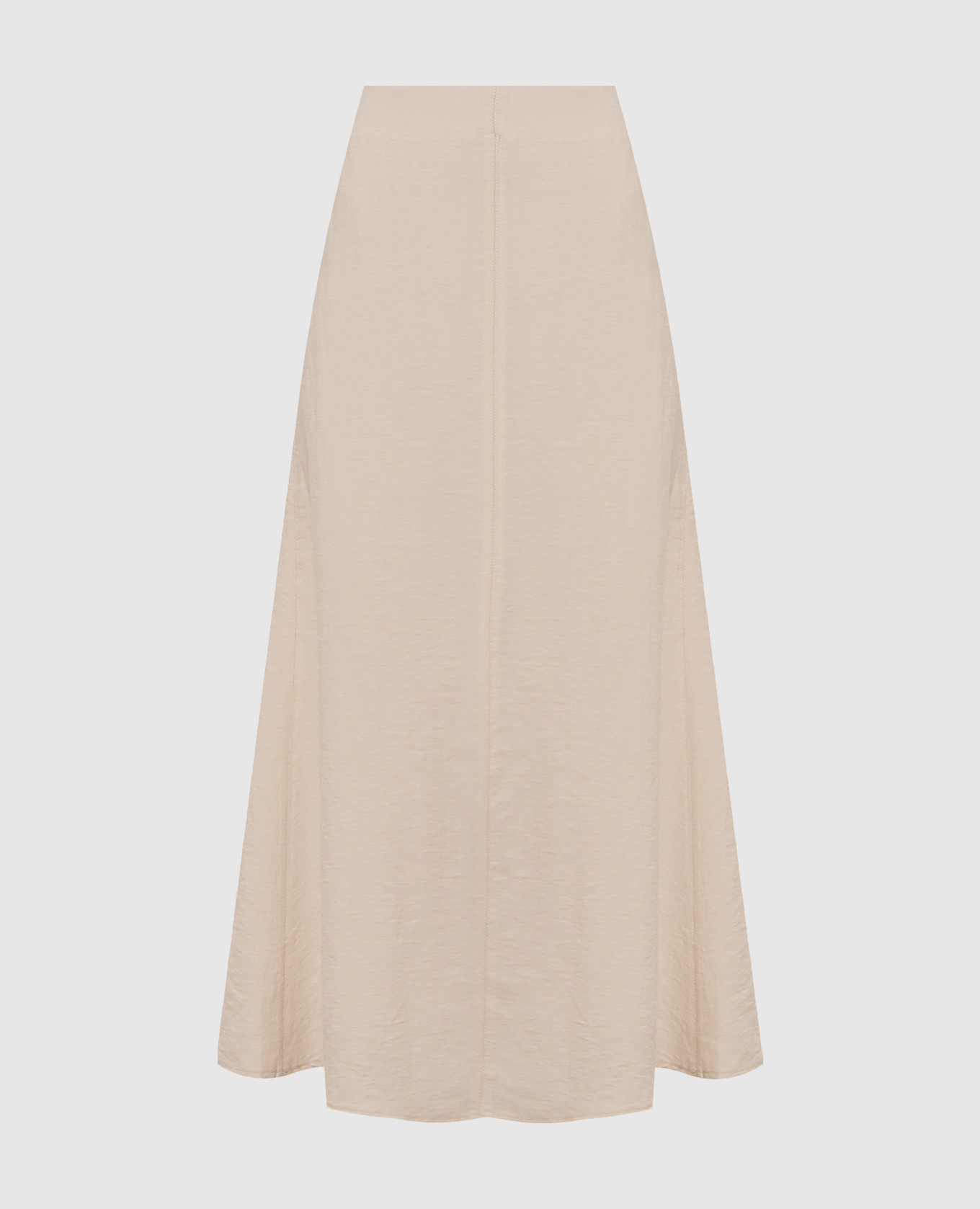 Beige midi skirt with linen