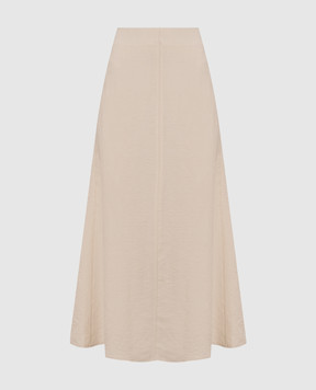 Peserico Beige midi skirt with linen A0504605435