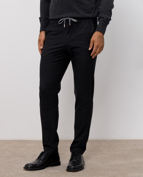 Marco Pescarolo Dark gray cashmere pants CARACCIOLO5443