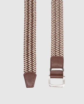 Agnona Brown combination braided belt L611U2NT1135