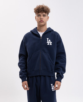 Sporty & Rich LA Serif blue insulated sports jacket ST094714669BL106