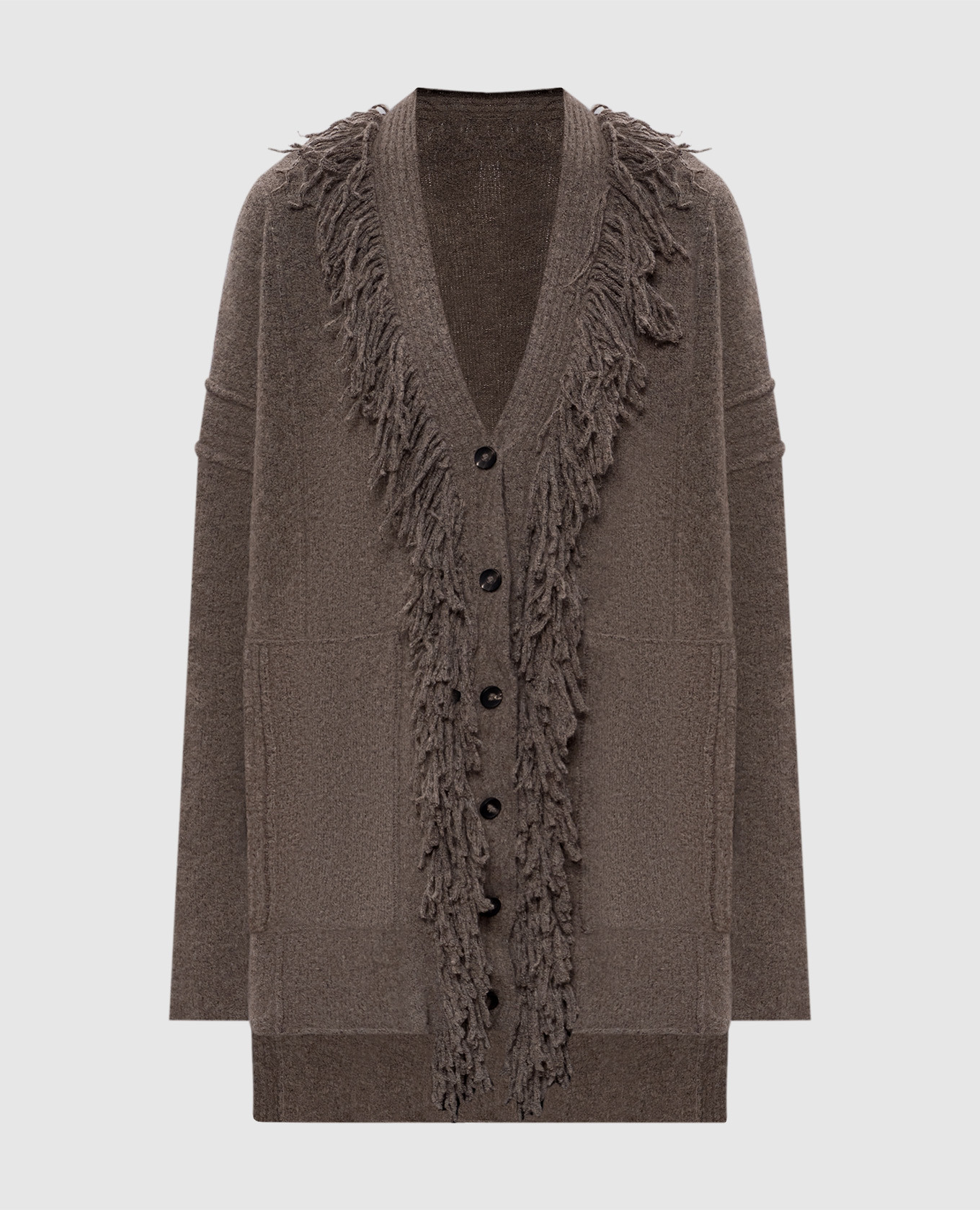 

Brown cardigan with wool Masnada