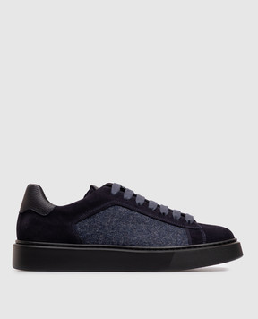 Doucal's Blue combination sneakers DU3322ALEXPJ881