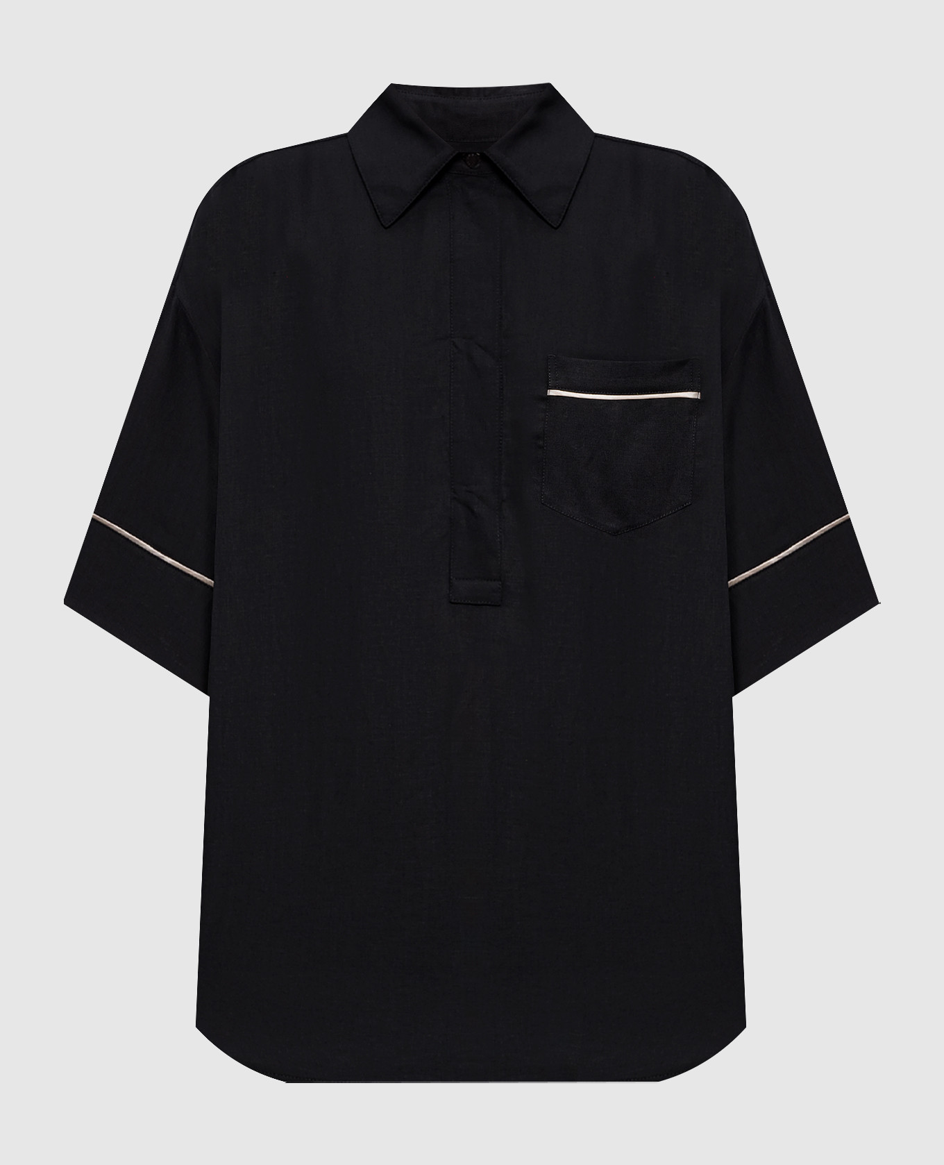 Black linen shirt