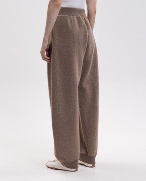 Max Mara CESTO brown wool and cashmere joggers MXSCESTO