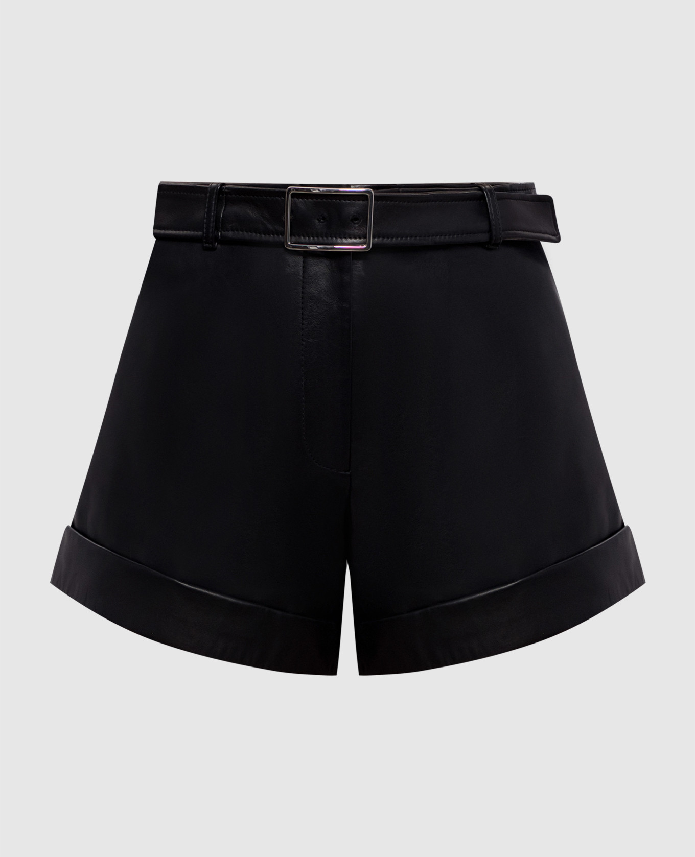 

SPXVASAIO black leather shorts with belt Max Mara Sportmax