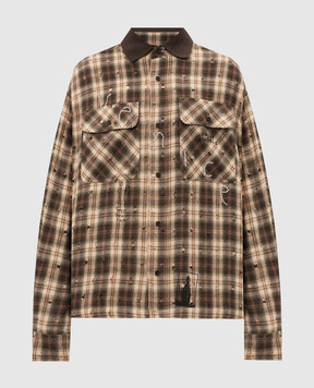 Palm Angels Surfer Dream Check Shirt PAMGE005FB002m