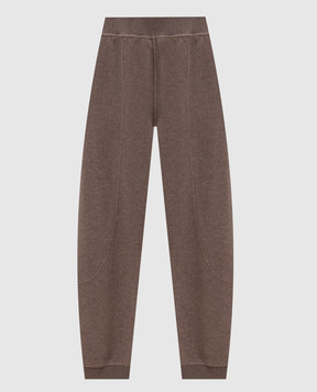 Max Mara CESTO brown wool and cashmere joggers MXSCESTO