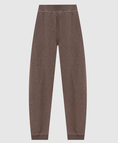 Pantaloni da jogging CESTO in lana e cashmere marrone