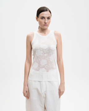 Y`S Yamamoto White T-shirt with a pattern YKK43036