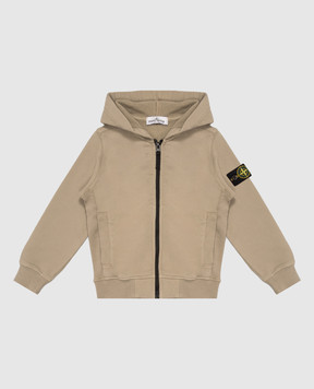 Stone Island Children's khaki sports jacket with logo patch L2S166100006S0A2068
