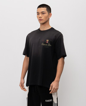AMIRI Chateau Crown black t-shirt with vintage effect AMTOJR1108