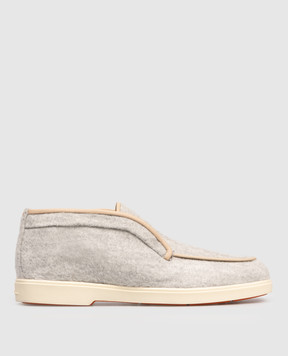 Santoni Gray desserts with logo WUYA71813TISNYGE