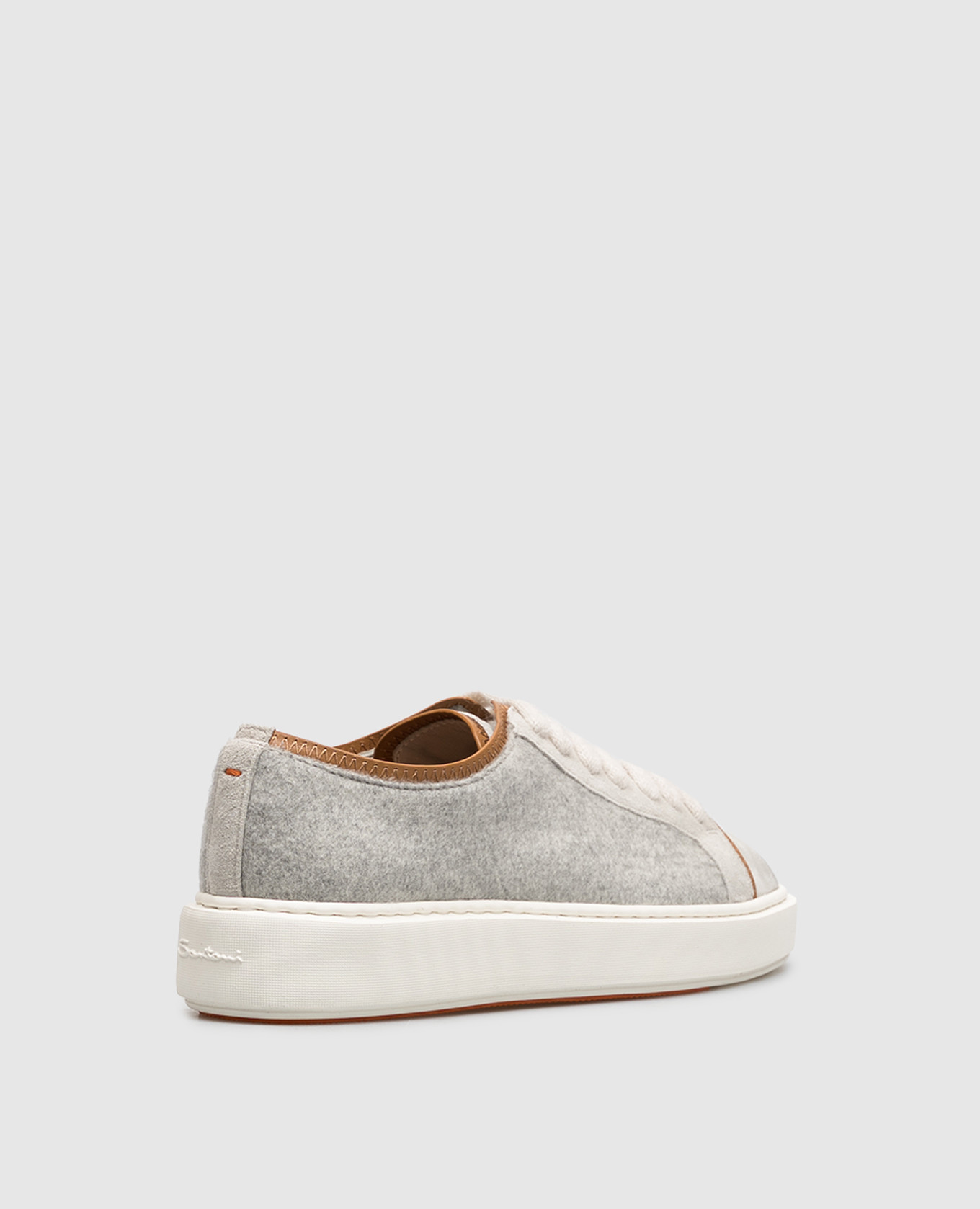 Gray combination sneakers Santoni 3