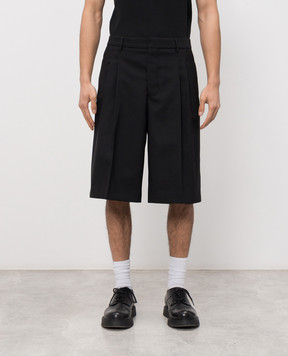 Ami Paris Black wool shorts HSO827WV0195