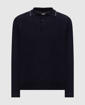 Canali Blue wool polo shirt MK02481C0017