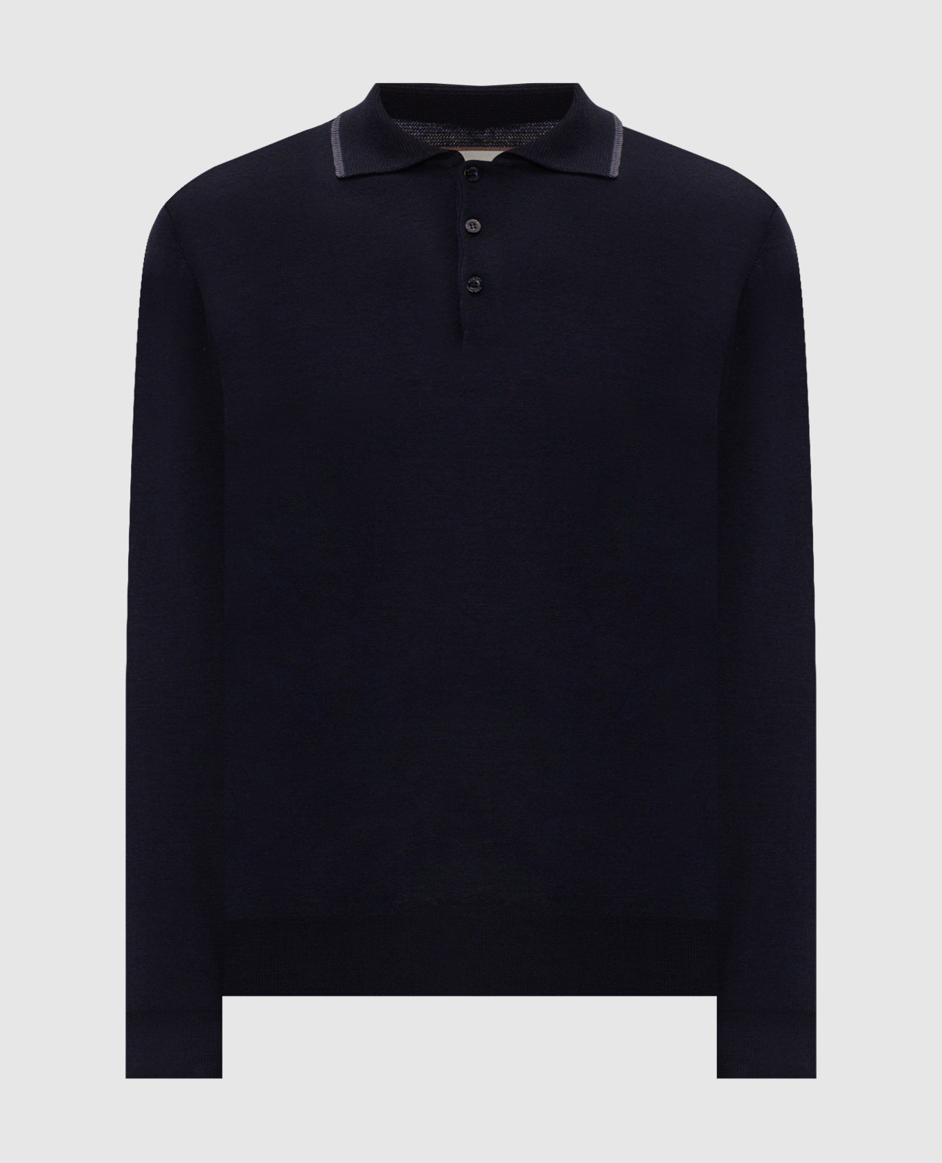 Blue wool polo shirt