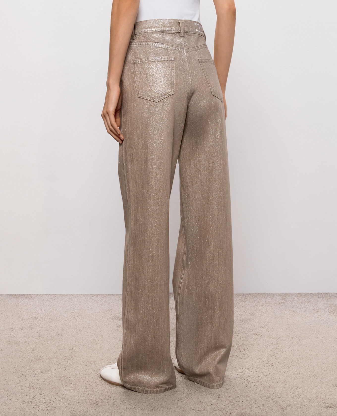Beige jeans with lurex Kiton 4