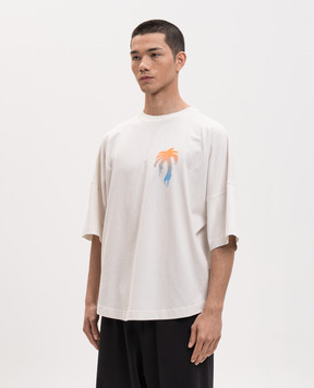 Palm Angels I Love PA T-shirt in ivory PMAA10BS26JER003