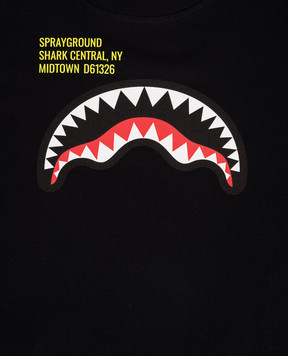 Sprayground Children's black Shark T-shirt SPY1384BLK