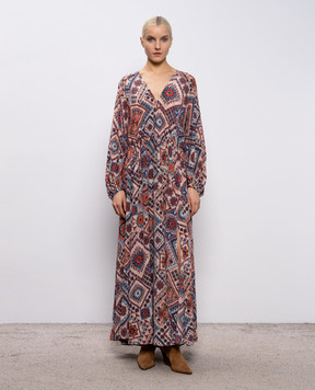 Momoni Pink silk maxi dress FRANCISCO MODR010MO03