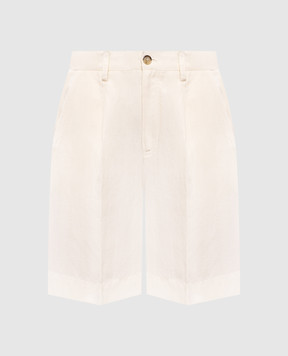 Woolrich Ivory linen Bermuda shorts CFWWSH2005FRUT3043