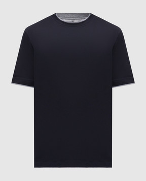 Brunello Cucinelli Blue straight-cut T-shirt M0B137427