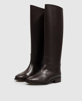 Le Silla Brown leather boots CHARLOTTE 7153G030MCPPGLO