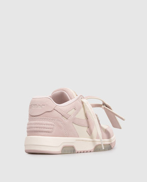 Off-White Out Of Office pink leather sneakers OWIA259S26LEA004