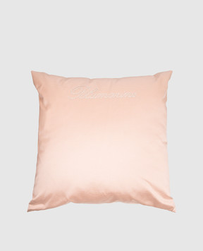 Blumarine Home Pink Giada decorative pillow with Swarovski crystals H0000000115